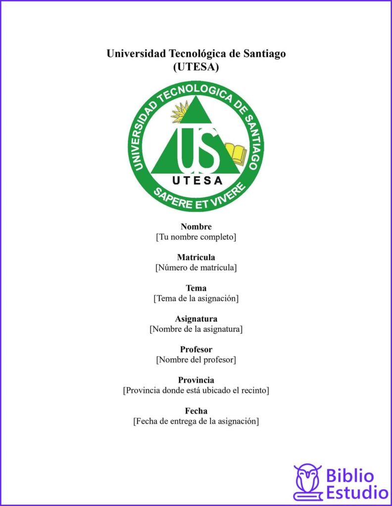 descargar hoja de presentación de utesa gratis