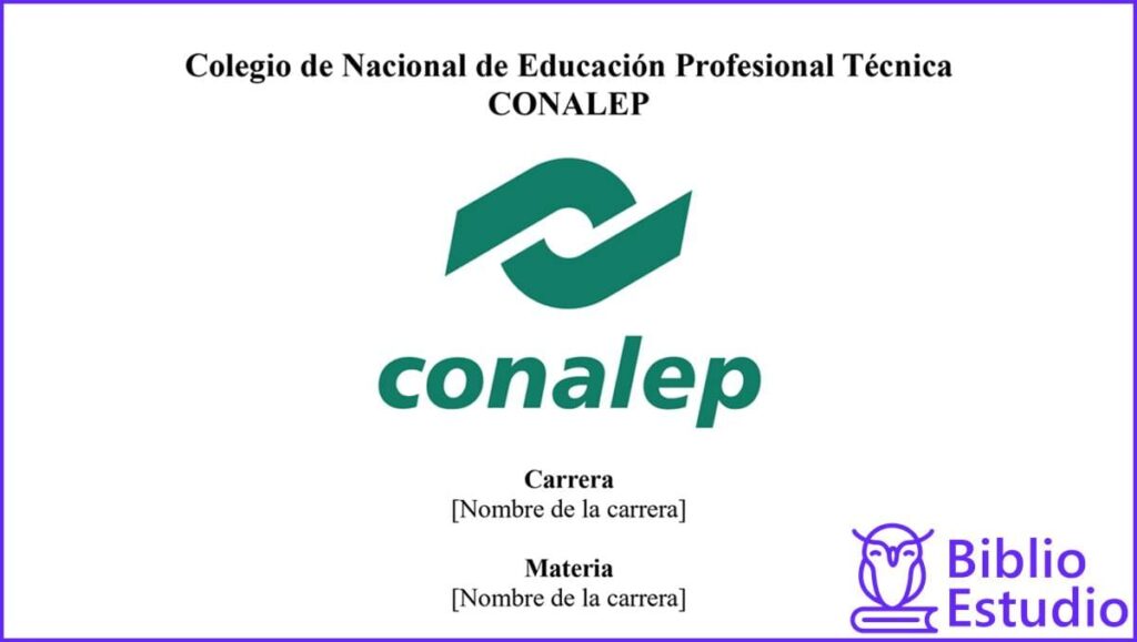 hoja de presentación del conalep