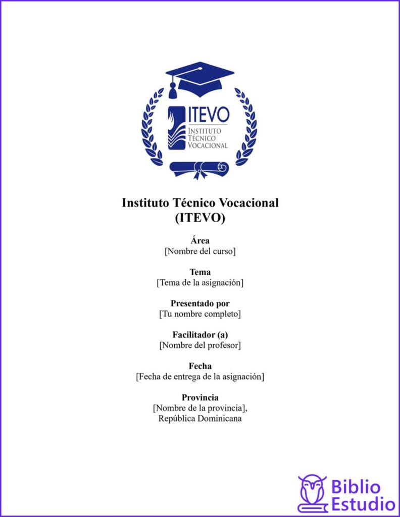 hoja de presentacion itevo