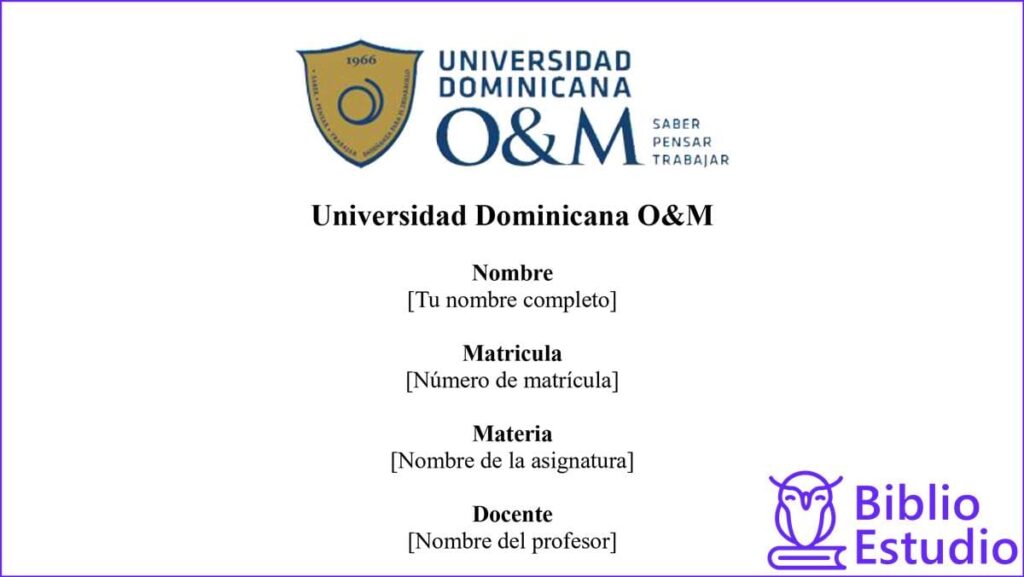 hoja de presentacion o&m descargar