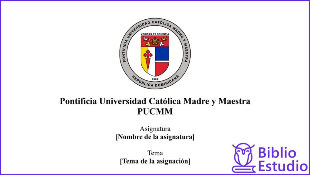 hoja de presentacion pucmm word descargar