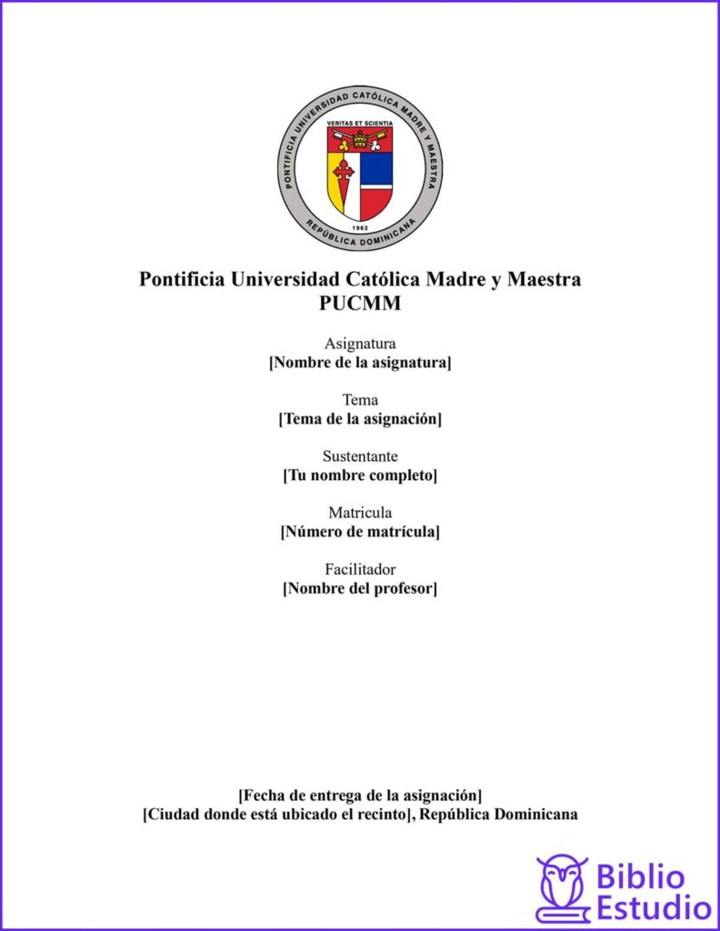 hoja de presentacion pucmm word descargar