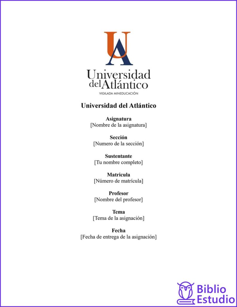 hoja de presentacion universidad del atlantico